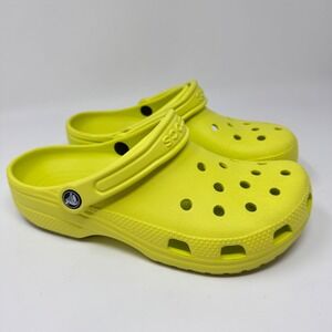 Crocs Classic Clog Neon Yellow Women's 9/Men's7